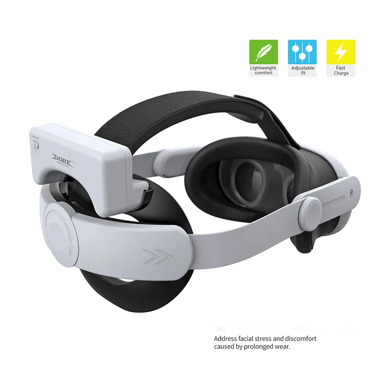 Dobe Adjustable Head Strap & Rechargeable Battery 18500mWh for Meta Quest 3 / Meta Quest 3S TY-3878