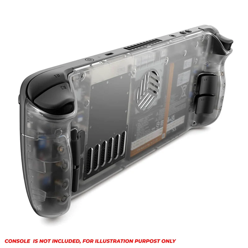 JSAUX Transparent Back Plate for Steam Deck/ Steam Deck OLED (Clear Black, Clear Purple) (PC0106D)