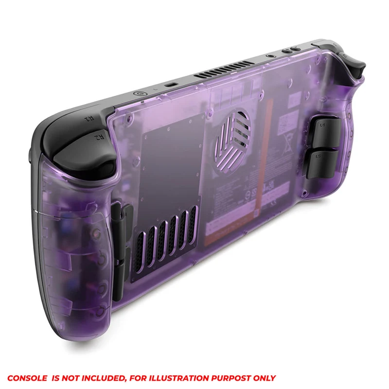 JSAUX Transparent Back Plate for Steam Deck/ Steam Deck OLED (Clear Black, Clear Purple) (PC0106D)