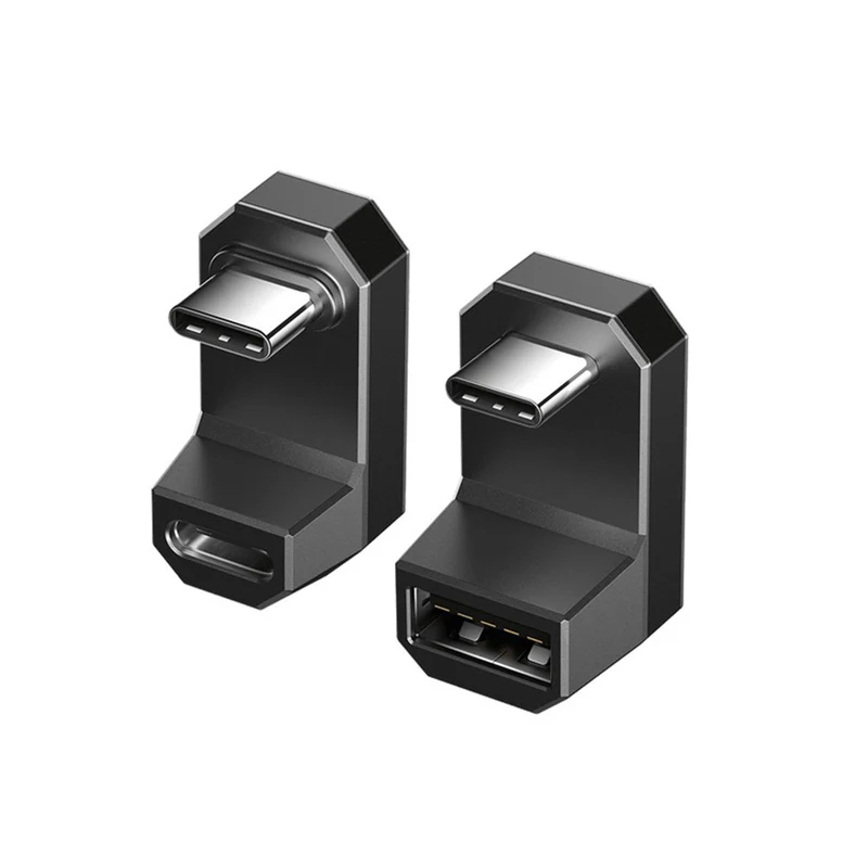 JSAUX 180° USB-C to C & A Adapter Set (Black) (DD0009)