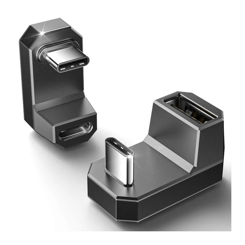 JSAUX 180° USB-C to C & A Adapter Set (Black) (DD0009)