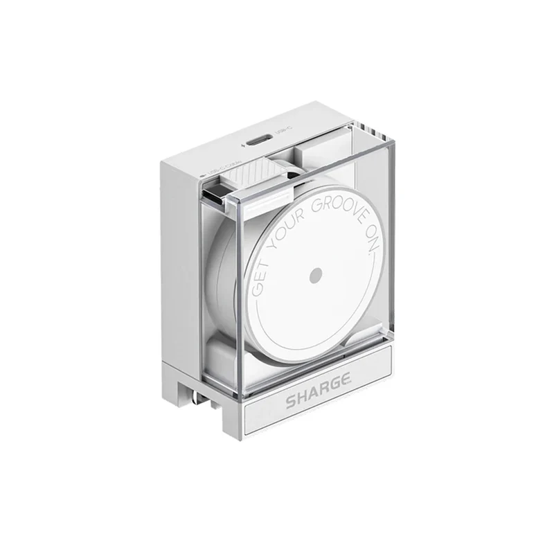 Sharge Retractable 65 USB-C Charger (White, Black) (S4U)