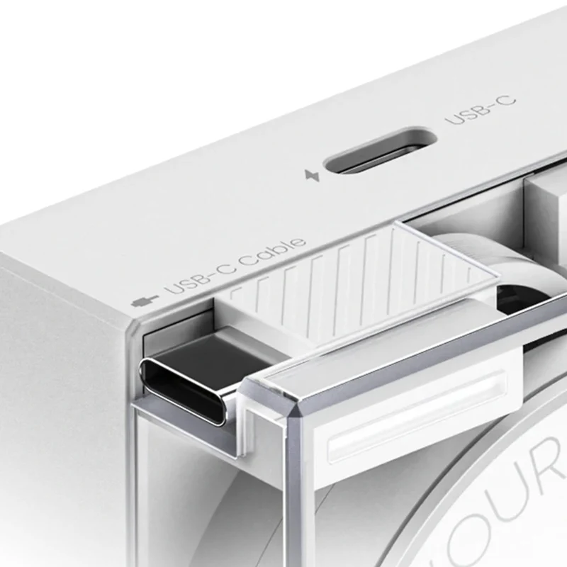 Sharge Retractable 65 USB-C Charger (White, Black) (S4U)