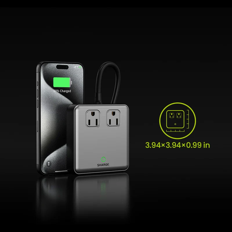 Sharge 100W 6-Port Charging Station 3xUSB-C + USB-A + 2xAC Outlet (P1710B)