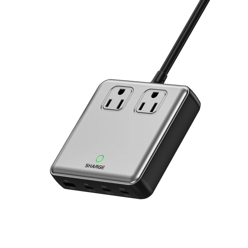 Sharge 100W 6-Port Charging Station 3xUSB-C + USB-A + 2xAC Outlet (P1710B)