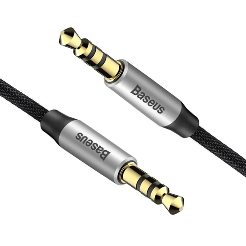 Baseus Yiven M30 Audio Cable Male to Male 3.5mm Aux Cable 1.5m (Black) (CAM30-CS1)