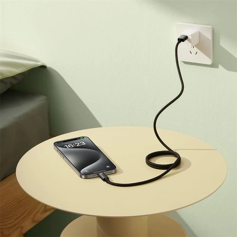 Baseus Tungsten Gold Magnetic Charging Cable USB-A to USB-C 100W 1m (Cluster Black) (P10319805111-02)