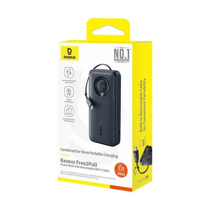 Baseus Adaman Series Digital Display Fast Charge Power Bank 24000mAh 140W (Cluster Black) (P10021508113-00)