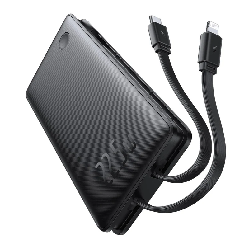 Baseus Airflow Lite Power Bank 10000mAh 22.5W Built-In Dual Cable (Cosmic Black) (P10067501123-00)
