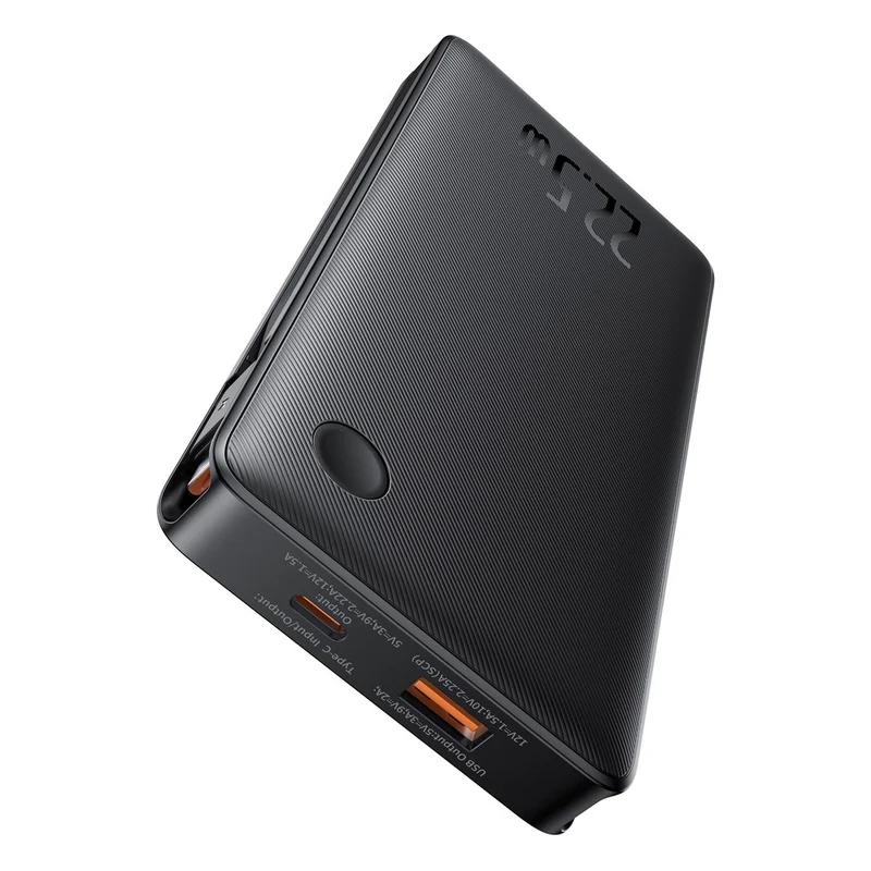 Baseus Airflow Lite Power Bank 10000mAh 22.5W Built-In Dual Cable (Cosmic Black) (P10067501123-00)