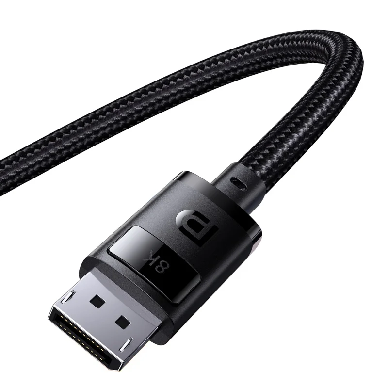 Baseus High Definition Series DP 8K To DP 8K Adapter Cable (Cluster Black) (2M, 1.5M) (B00633706111-02, B00633706111-01)