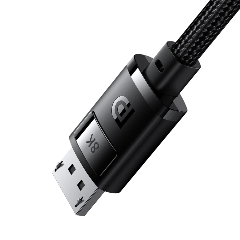 Baseus High Definition Series DP 8K To DP 8K Adapter Cable (Cluster Black) (2M, 1.5M) (B00633706111-02, B00633706111-01)