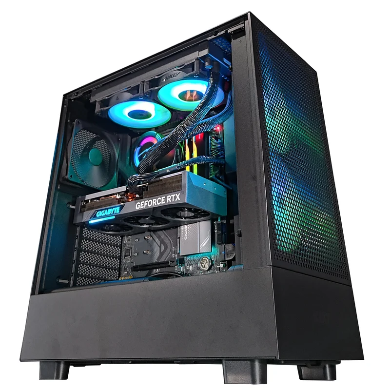 Optima H5 Flow Black Desktop Gaming PC | AMD Ryzen 7 9700X | 32GB RAM | 1TB SSD | RTX 4070 Ti | Windows 11 Pro