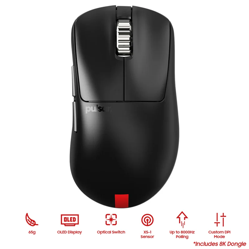 Pulsar Xlite V4 Es Esports Tournament Edition Wireless Gaming Mouse Size 2 (Black) (PXL4ES21)