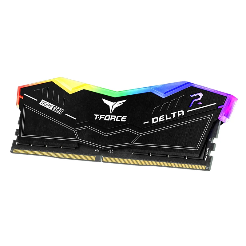 TeamGroup T-Force Delta RGB DDR5 48GB (2x24GB) 6400MHz CL32-39-39-84 1.35V Gaming Desktop Memory (Black) (FF3D548G6400HC32ADC01)