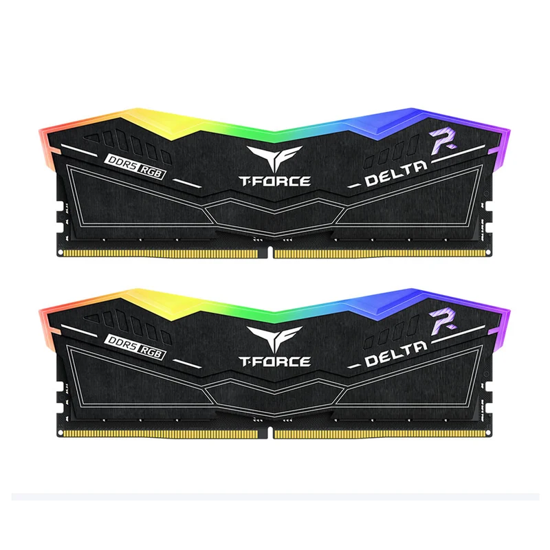 TeamGroup T-Force Delta RGB DDR5 32GB (2x16GB) 6000MHz CL30-36-36-76 1.35V Gaming Desktop Memory (Black) (FF3D532G6000HC30DC01)