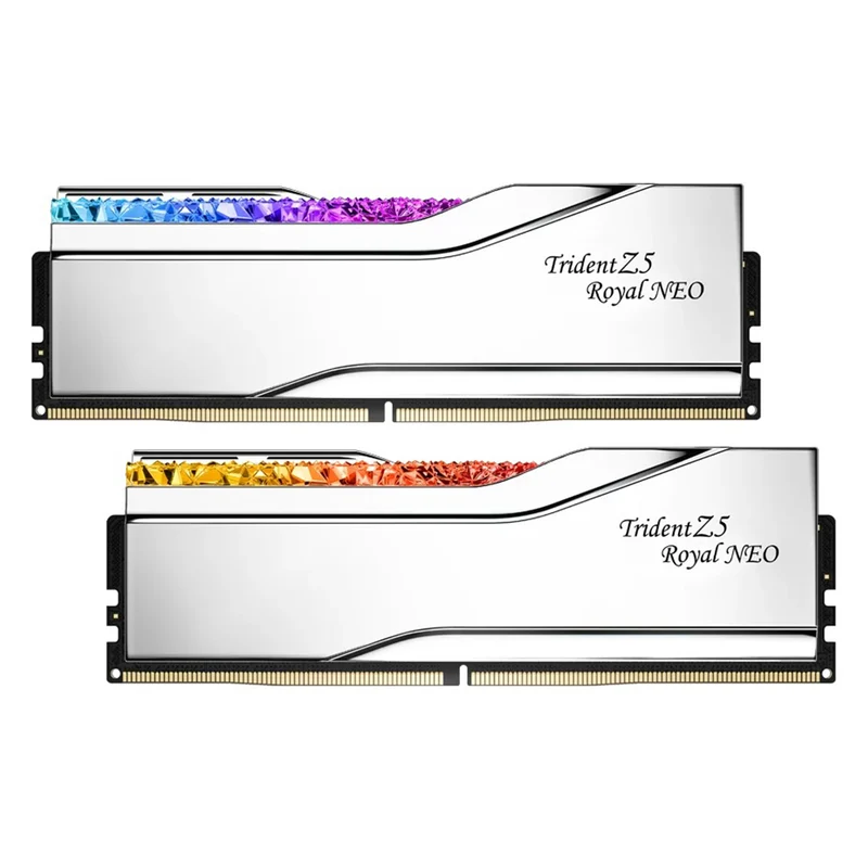 G.Skill Trident Z5 Royal Neo DDR5 48GB (2x24GB) 6000 MT/s CL28-36-36-96 1.35V AMD EXPO Desktop Memory (Silver) (F5-6000J2836F24GX2-TR5NS)