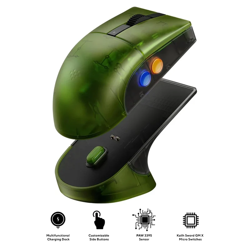 8Bitdo Retro R8 Tri-Mode Mouse with Charging Dock Xbox Edition (85CB)