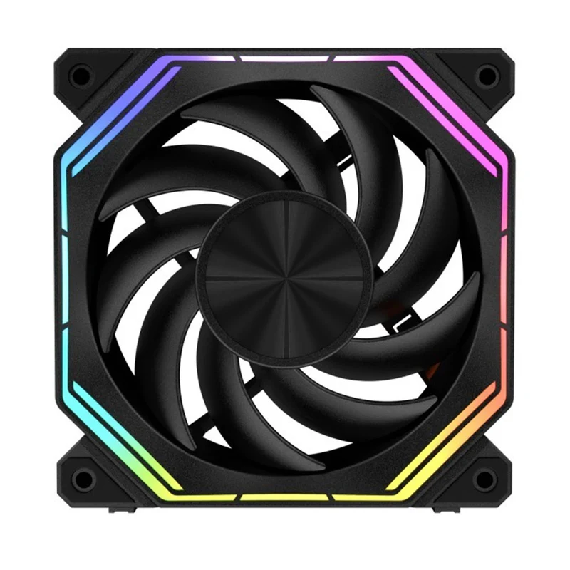 DarkFlash INF34R Single Reverse Blade PWM ARGB Cooling Fan (Black, White)