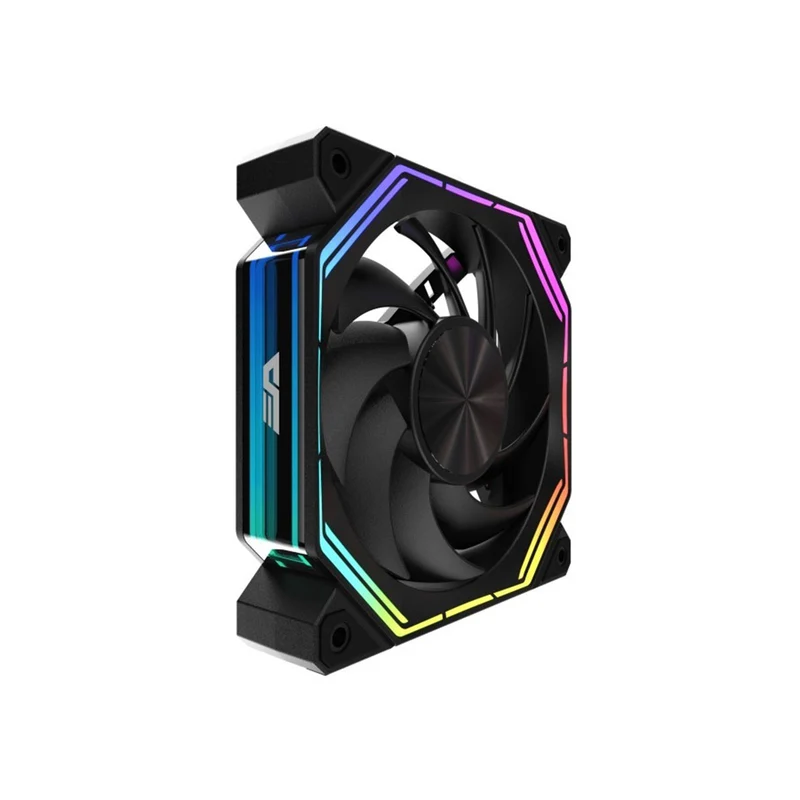 DarkFlash INF34R Single Reverse Blade PWM ARGB Cooling Fan (Black, White)