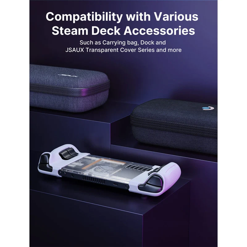 JSAUX Silicone Grip for Steam Deck/ Steam Deck OLED (Black, Grey) (GP0016)