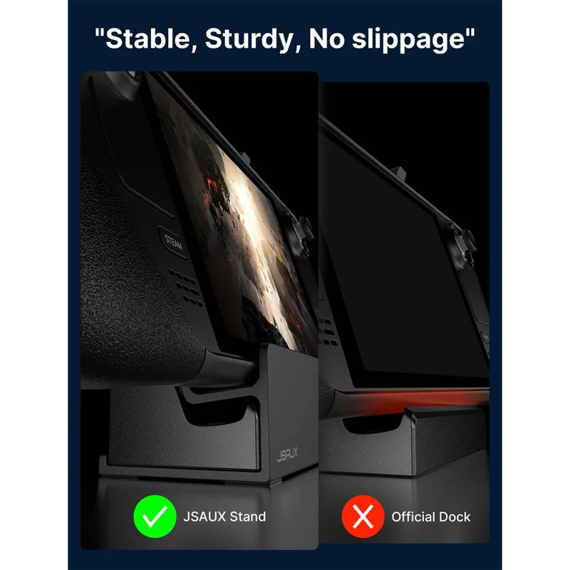 JSAUX Anti-Slip Stand Base for Steam Deck Dock (Black) (SG0104)