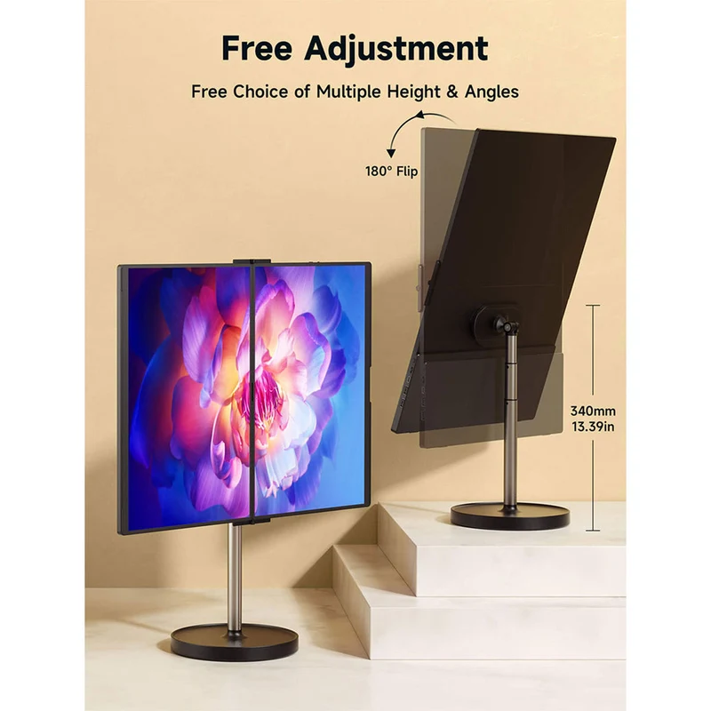JSAUX Snap Stand for FlipGo Dual Stacked Portable Monitor (Black) (SD0201A)