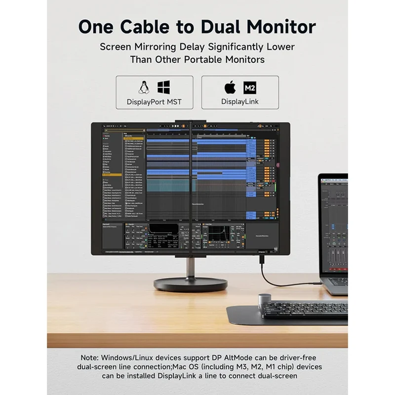 JSAUX FlipGo Pro 16" 2560x1600 Dual Stacked Portable Monitor (Black) (PM0205)