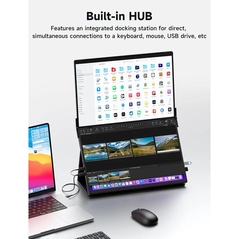 JSAUX FlipGo Pro 13.5" 2256x1504 Dual Stacked Portable Monitor (Black) (PM0201)
