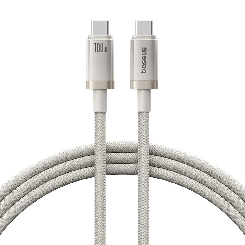 Baseus Titanium Alloy Fast Charging Cable USB-C to USB-C 100W 2m (Galaxy Titanium Gold) (P10378100G21-01)