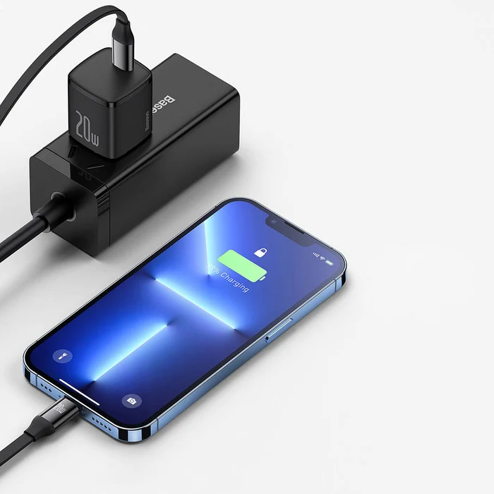 Baseus Bright Mirror 2 Series Retractable Cable 100W 3-Port Fast Charging Data Cable USB-C to USB-C + Lightning + Micro 1.1m (Black) (CAMJ010201)