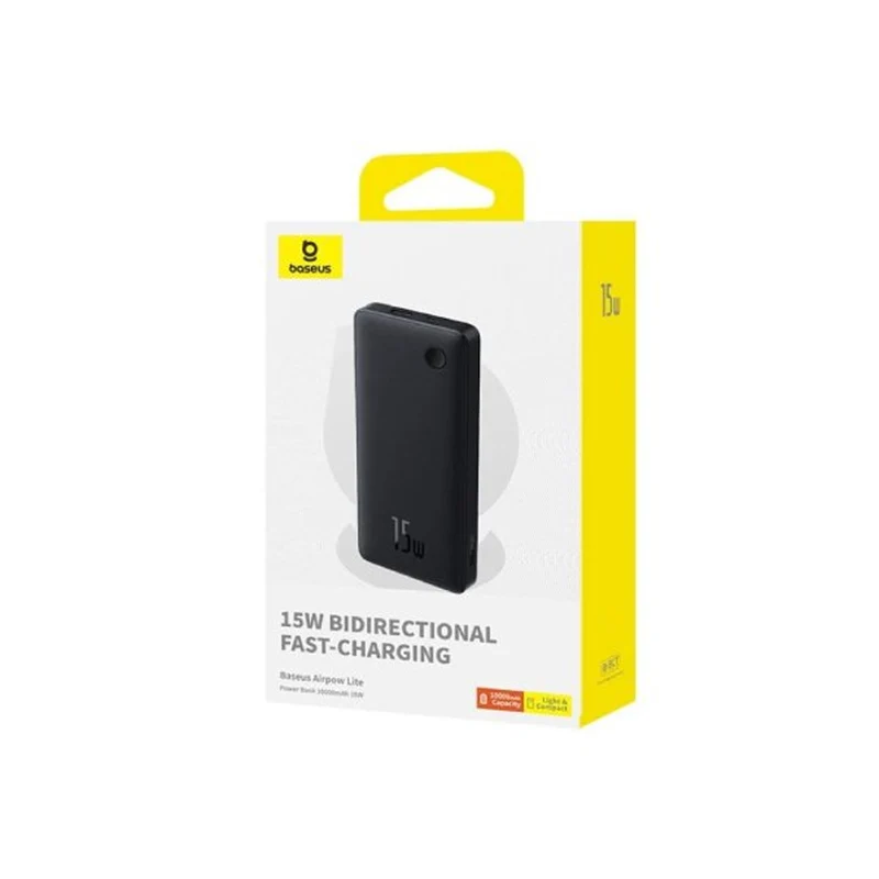Baseus Airflow Lite Power Bank 10000mAh 15W (Comic Black) (P10067500123-00)