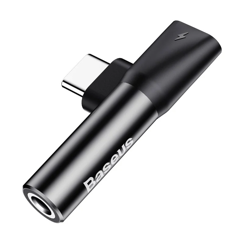 Baseus L41 Audio Converter Type-C to Type-C & 3.5mm Jack Adapter (Black) (CATL41-01)