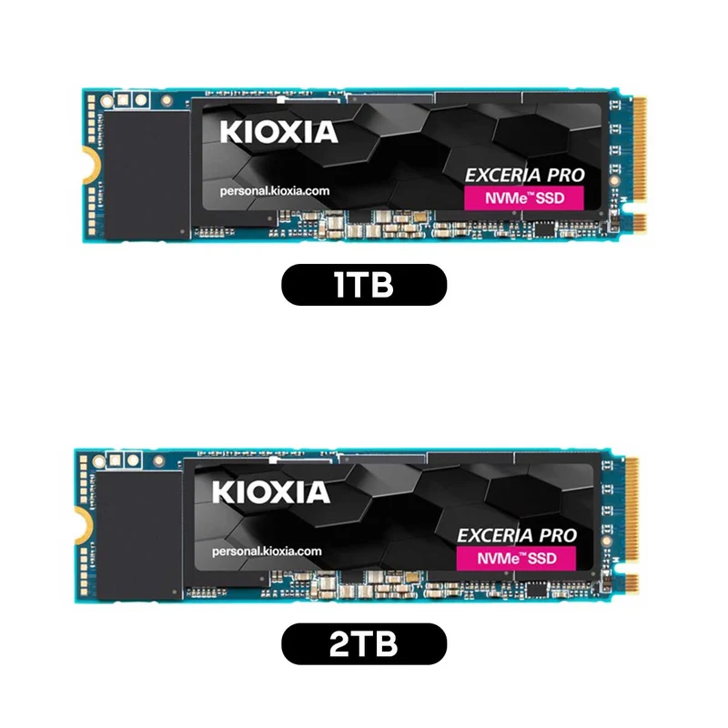 Kioxia Exceria PRO PCIe Gen4 x4 M.2 2280 NVME SSD (1TB, 2TB) (LSE10Z001TG8, LSE10Z002TG8)