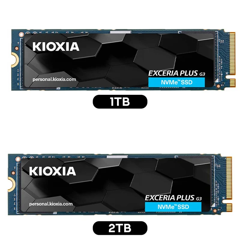Kioxia Exceria Plus G3 PCIe Gen4 x4 M.2 2280 NVME SSD (1TB, 2TB) (LSD10Z001TG8, LSD10Z002TG8)