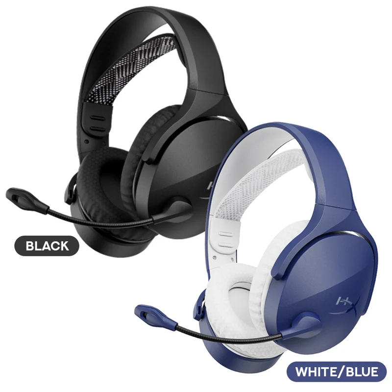 HyperX Cloud Jet Dual Wireless Gaming Headphone for PC/ Mac/ PS5/ PS4/ Mobile (Black, White/Blue)