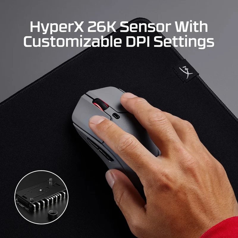 HyperX Pulsefire Haste 2 Pro 4K Wireless Gaming Mouse for PC/PS5/Xbox Series X/S (Slate Grey) (A1KY5AA)