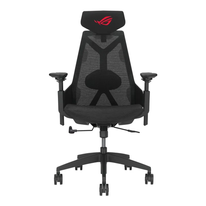 Asus ROG Destrier Core Ergo Gaming Chair with Futuristic Cyborg Aesthetic (Black, White)