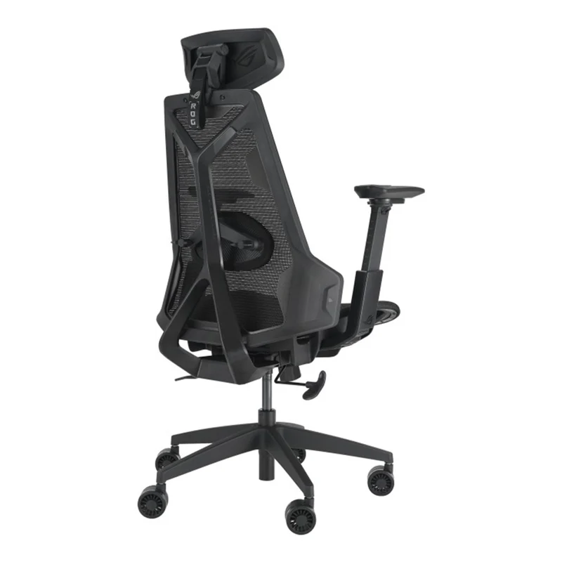 Asus ROG Destrier Core Ergo Gaming Chair with Futuristic Cyborg Aesthetic (Black, White)