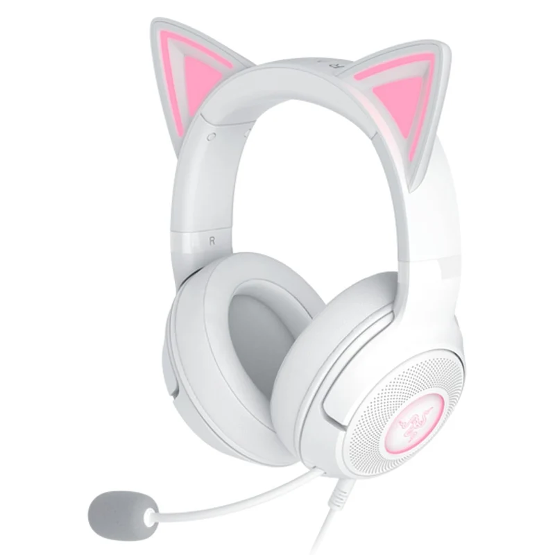 Razer Kraken Kitty V2 USB Headset with RGB Kitty Ears (White)