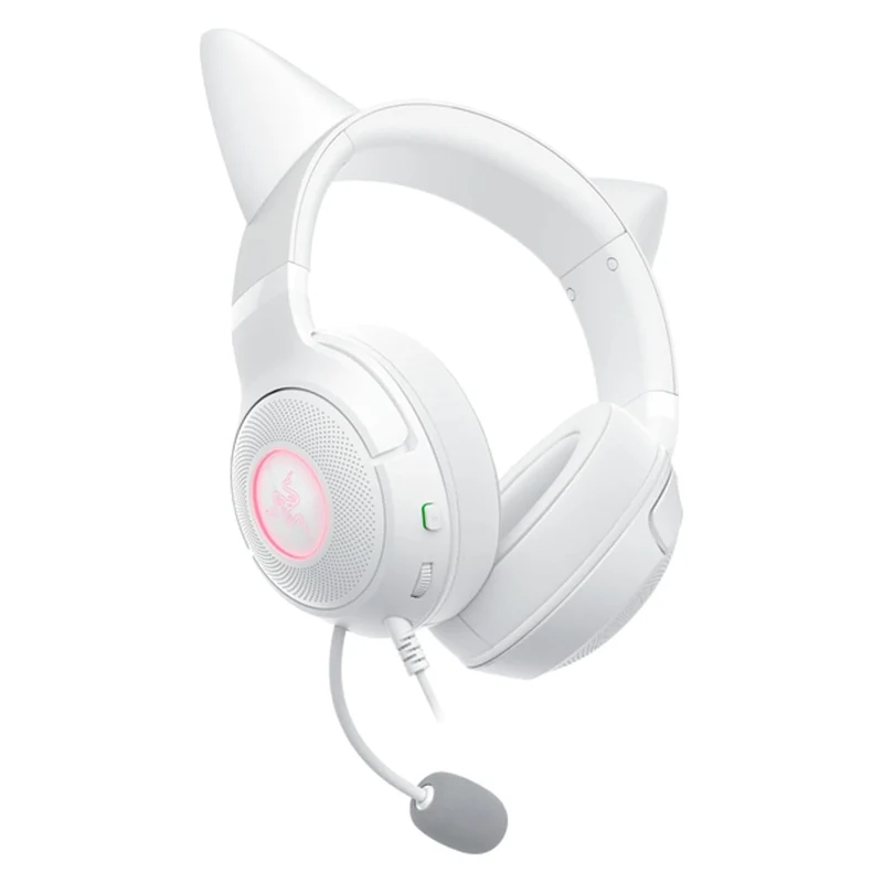 Razer Kraken Kitty V2 USB Headset with RGB Kitty Ears (White)
