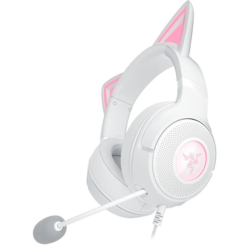 Razer Kraken Kitty V2 USB Headset with RGB Kitty Ears (White)