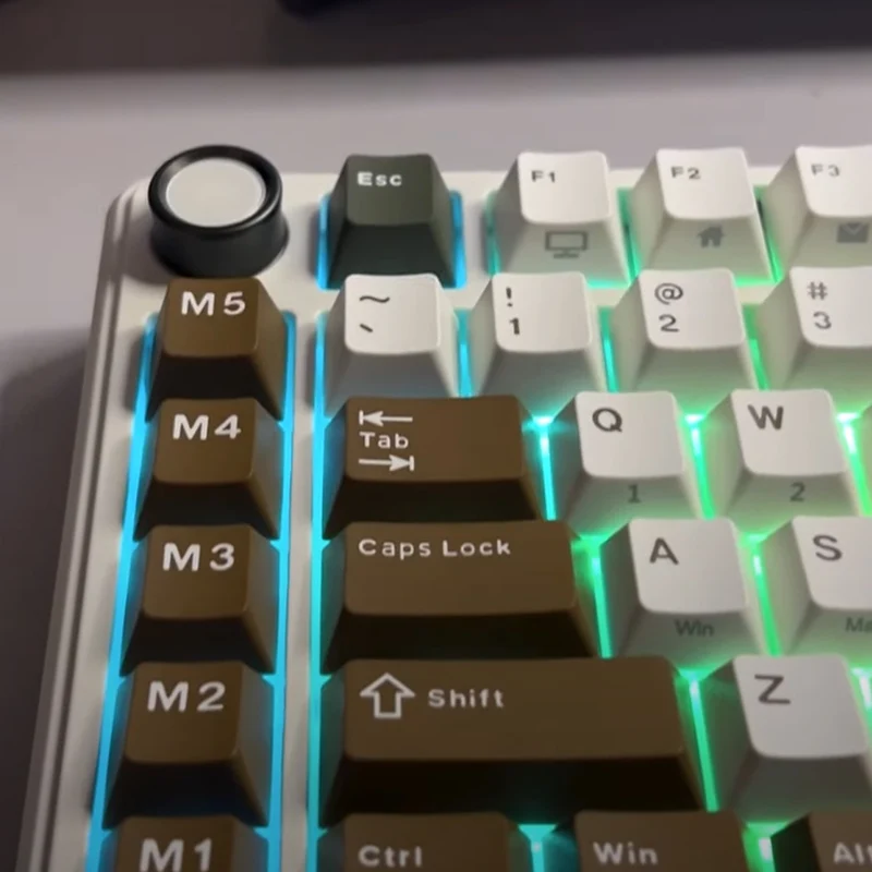 Royal Kludge RK L75 Tri-Mode RGB 85 Keys Hot-Swappable Mechanical Keyboard Palm Green (Cream Switch, Beige Switch)