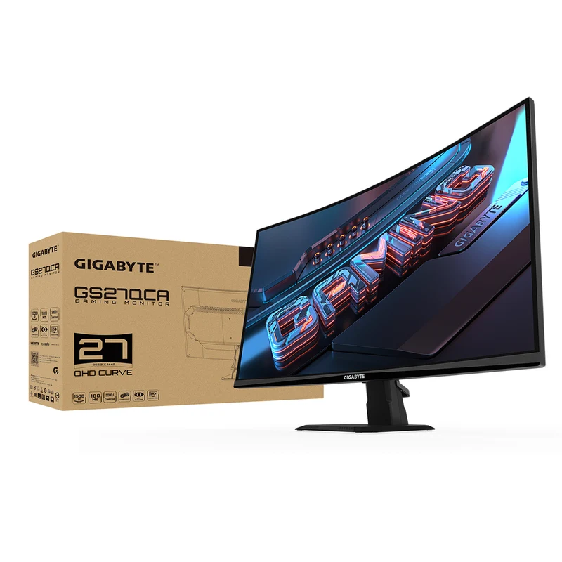 Gigabyte GS27QCA 27" QHD (2560x1440) 180Hz 1ms (MPRT) VA Curved Gaming Monitor