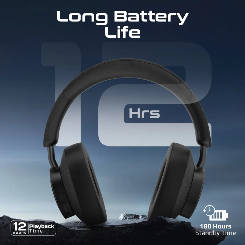 Promate Takt High Fidelity Over-Ear Stereo Wireless Headphones (Black, White)
