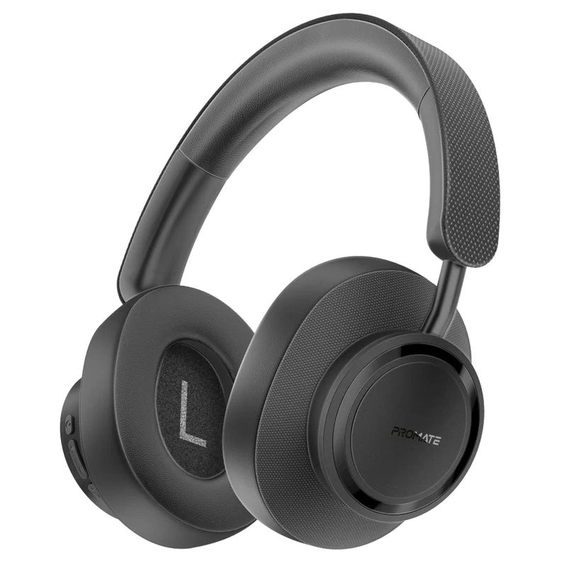 Promate Takt High Fidelity Over-Ear Stereo Wireless Headphones (Black, White)