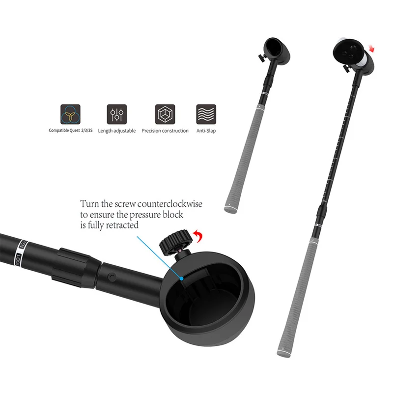 Dobe Golf Club Attachment for Meta Quest 2 / Meta Quest 3 / Meta Quest 3S / Pro Controller TY-3881