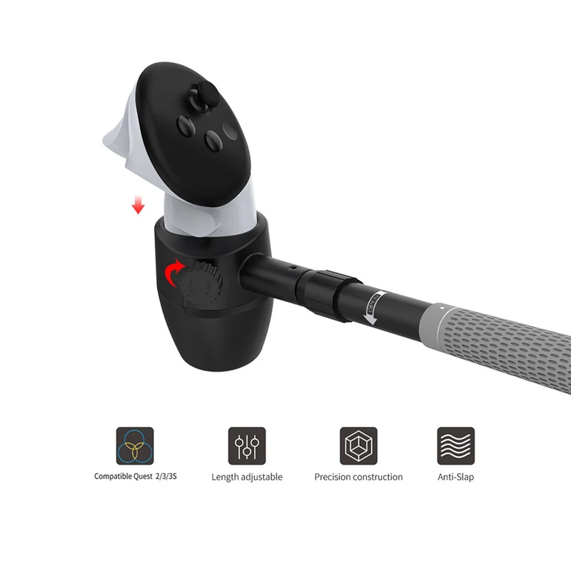 Dobe Golf Club Attachment for Meta Quest 2 / Meta Quest 3 / Meta Quest 3S / Pro Controller TY-3881