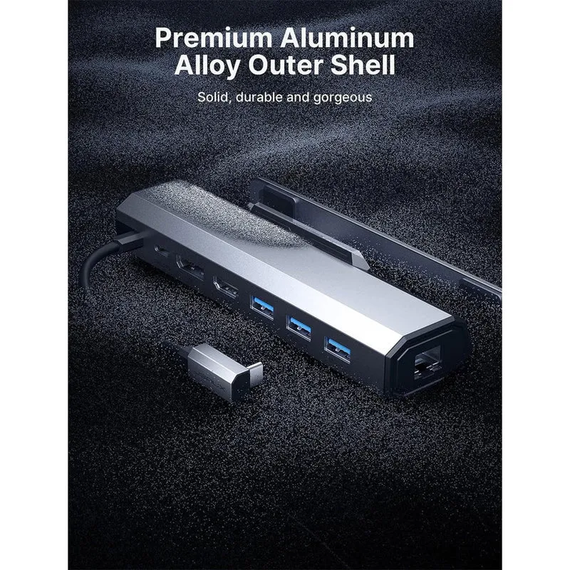 JSAUX USB-C 7-in-1 Docking Station for Steam Deck/ Steam Deck OLED / ROG Ally/ Legion Go (Grey) (HB0702)