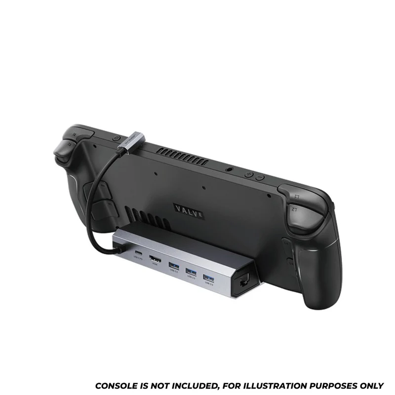 JSAUX USB-C 6-in-1 Docking Station for Steam Deck/ Steam Deck OLED/ ROG Ally / Legion Go (Grey) (HB0603)